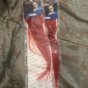 Red Micro Ring loop Hair Extensions